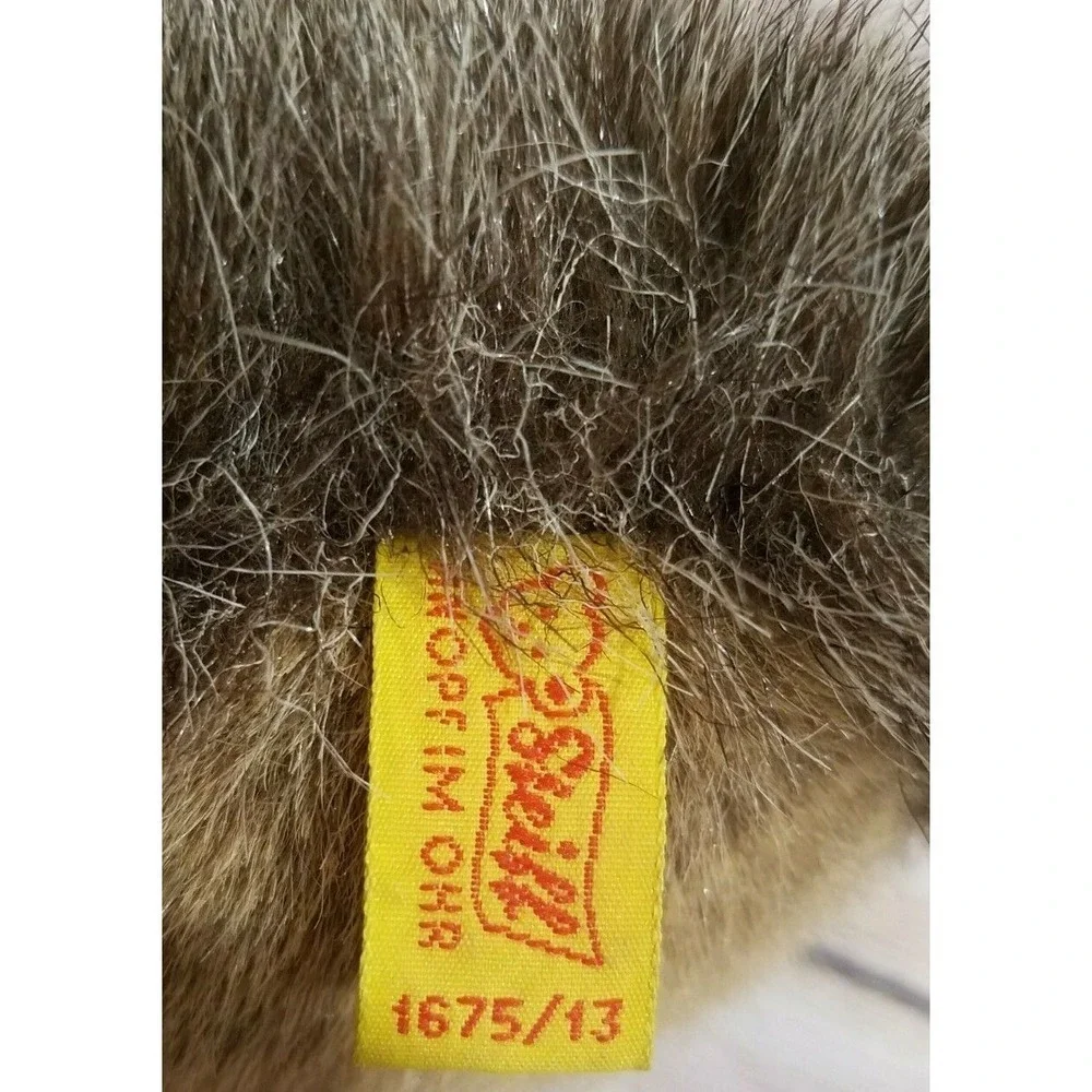 Vintage Steiff Joggi Plush Hedgehog Stuffed Animal Germany Brown 6